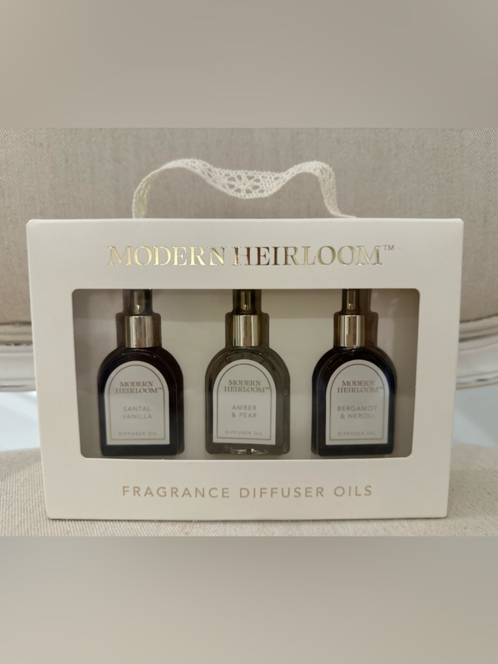 3 pack of 15 ml Fragrance Diffuser Oils - Modern Heirloom by Sand + Fog